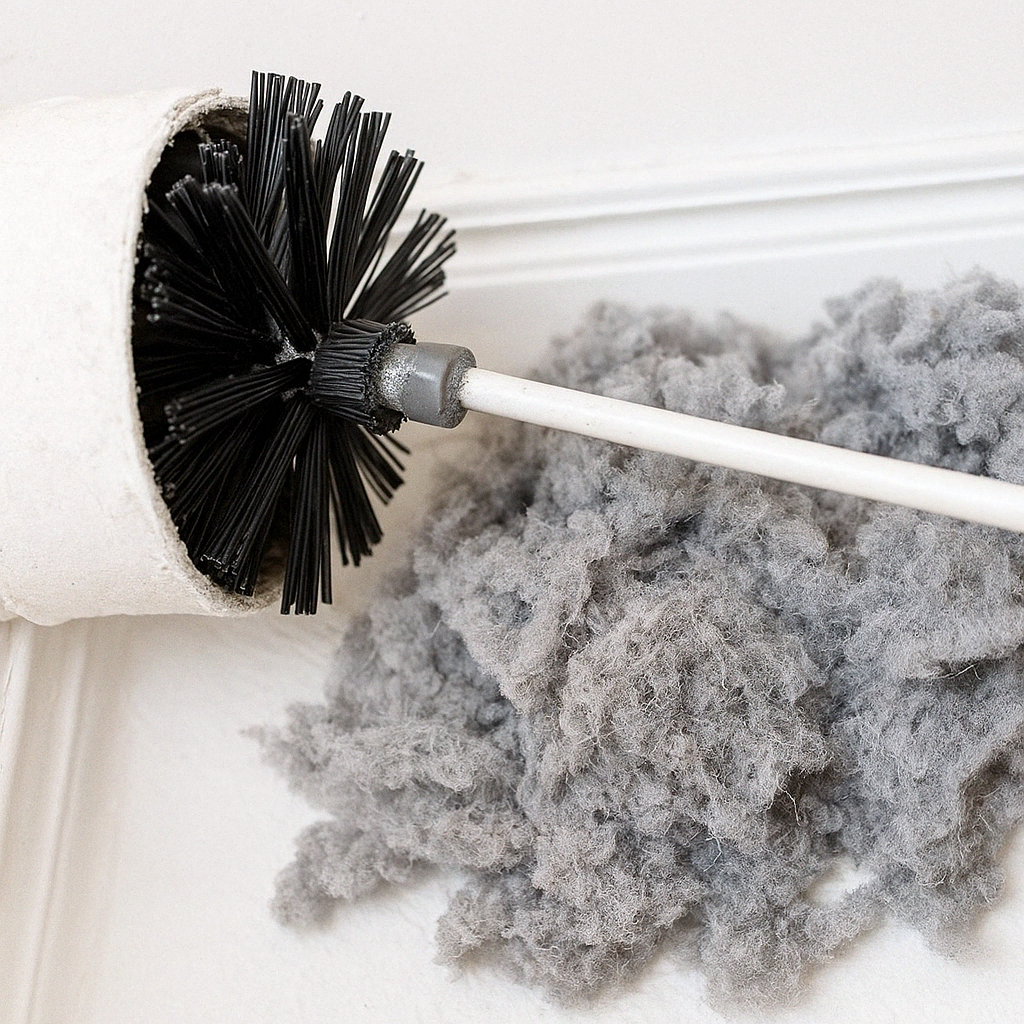 Dryer vent cleaning service removing lint and improving airflow in Houston TX