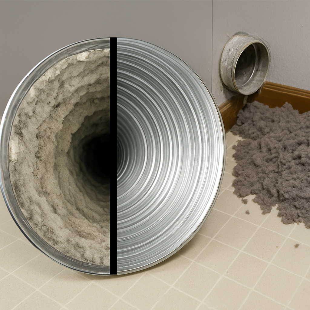 UV light air purification system installed in HVAC duct to remove mold and bacteria in Houston TX